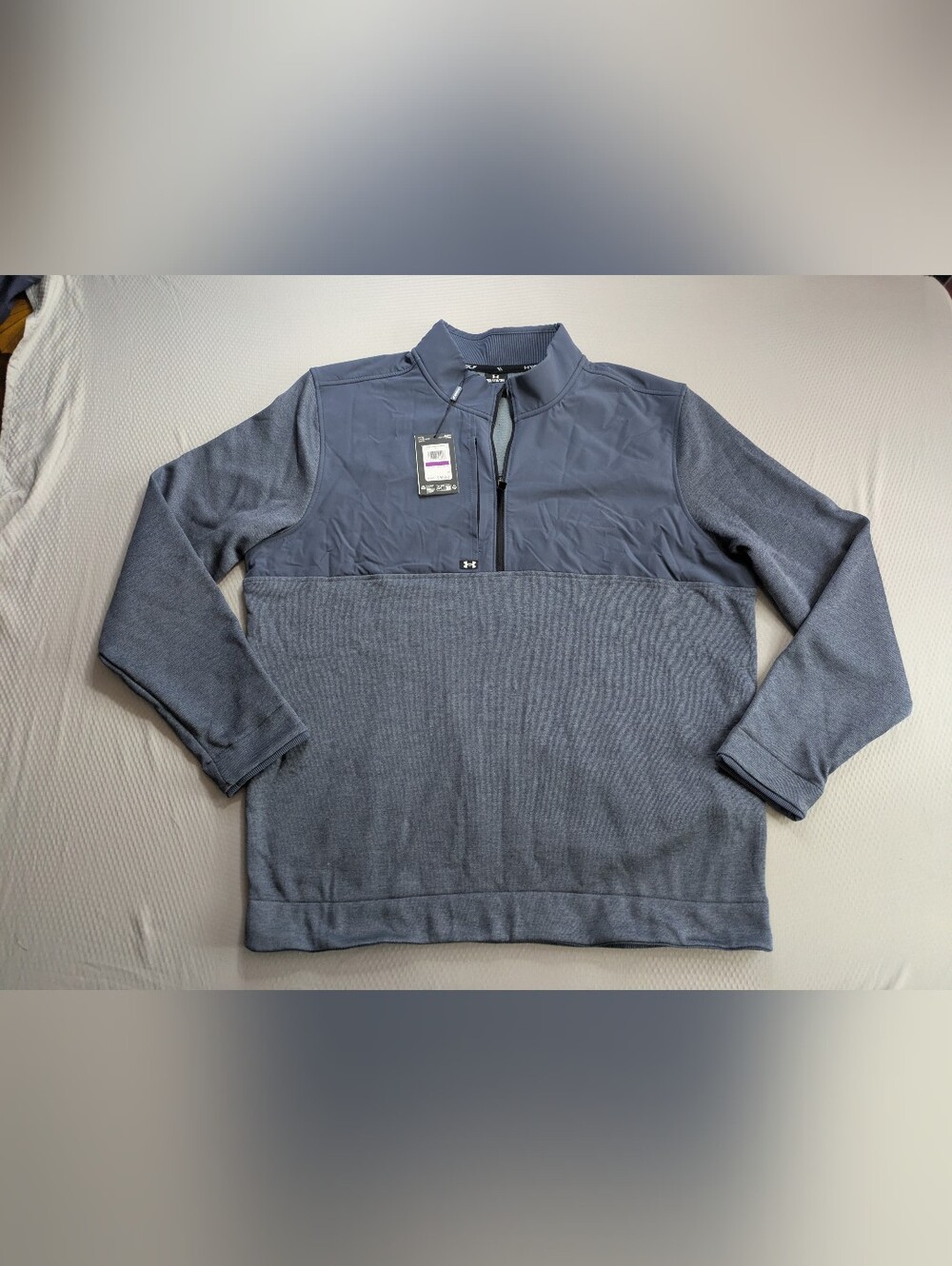 Under Armour 2XL Mens Golf Storm Drive SweaterFleece Half Zip Pullover Blue NWT